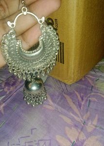 Silver Jhumka Earrings