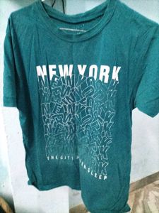 Green Newyork T-shirt. Casual &amp; Daily Wear