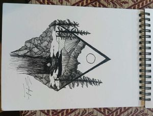 Mountain Scenery Drawing