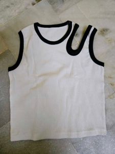White Sleeveless Top