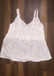 Peplum White Short Kurti Top