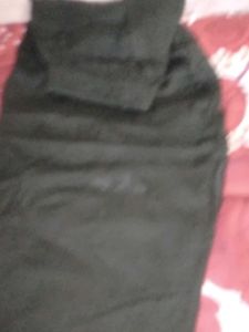 dark green kurti and pant set.