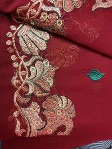 Maroon Saree
