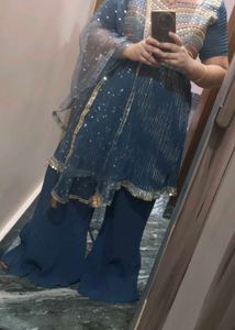Partywear Plazzo Suit For Women