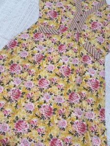 A-Line Floral Print Kurta Set