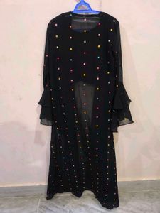 Black sharara with jacket.