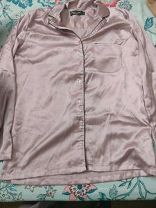 Silky Pink Button-Down Shirt