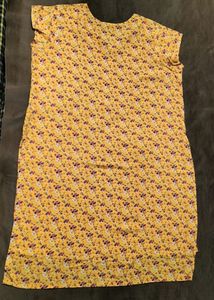 Yellow Printed Kurta