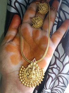 Gold Plated Necklace Set Matt Finish