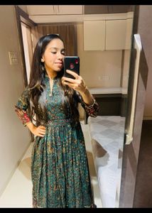 Beautiful Green Floor Touch Dress