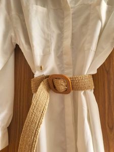 Chic White Shirt Dress with Belt