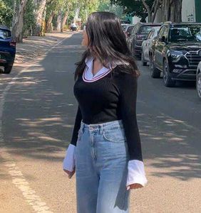 Korean Style Top With Shirt Collars