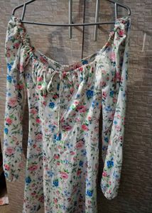 Floral Puff Sleeve Mini Dress
