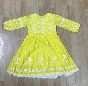Yellow Embroidered Dress.