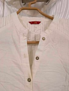 W White Cotton Kurti