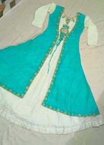 Anarkali Gown With Pant &amp; Dupatta