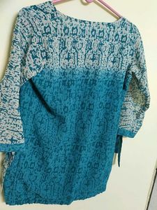 Sea Green Printed Top