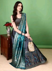 Unstitched Lhenga Set