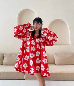 Red Floral Mini Dress