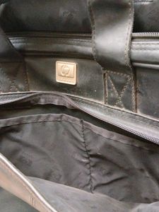 Black Leather Laptop Bag