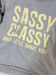 Sassy Gray Long Sleeve Top