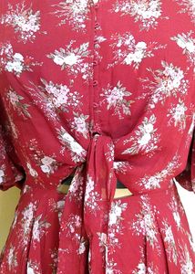 Rust Red Flare Dress