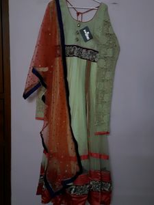 NEW:boutique designer long gown with dupatta