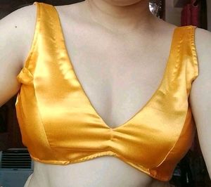 v neck backless blouse (padded)