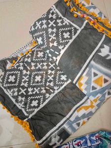 Boho Print Scarf with Tassels
