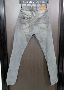 Gray Wash Denim Jeans