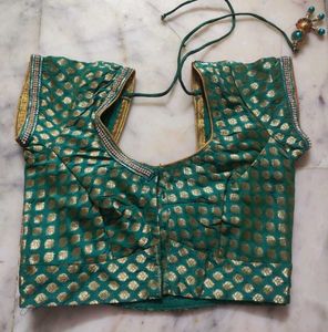 Green &amp; Gold Blouse