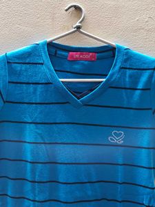 Blue Striped Top