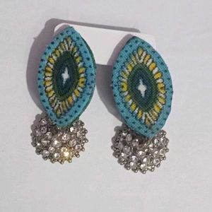 4 COMBO BOHEMIAN FABRIC EARRINGS