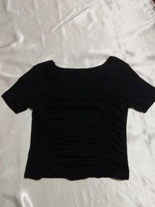 Black Ruched Top