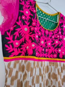 Ivory Ethnic Anarkali With Dupatta L-xl No Return