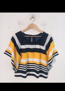 Striped Flared Sleeves Top