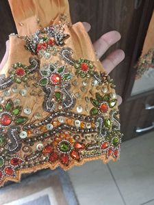 Silk Suit Set With Stone Work