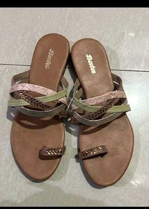 Bata Thong Sandals - Braided Detail