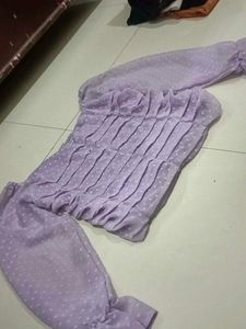 Lavender Crop Top For Women