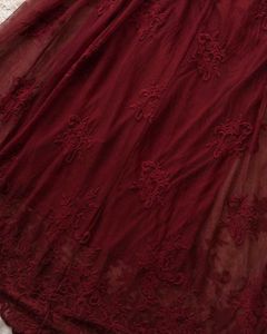 Burgundy Lace Maxi Dress