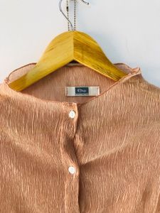 Peach Button-Up Shirt
