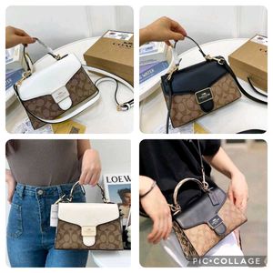COACH PEPPER SATCHEL IN SIGNATURE BAG WD BOX