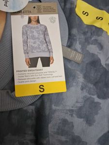blue floral sweatshirt