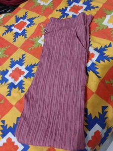Pink Crinkle Pants Wear It With Kurtis Also