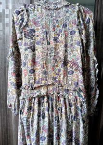 Paisley Ruffle Maxi Dress