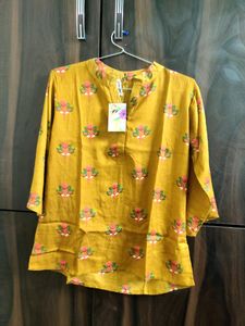 Women Mustard Colour Top