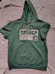 Green Short Sleeve Hoodie