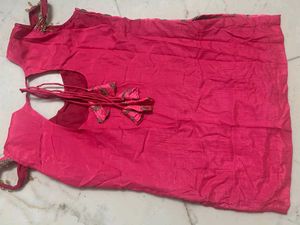 Pink Embroidered sharara suit