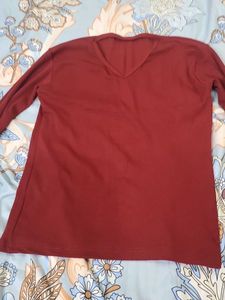 Ribbed MAROON top
