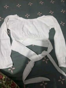 White Puff Sleeve Top